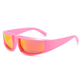 One-piece cycling sports sunglasses, fashionable, personal sun protection PC sunglasses, retro cross-border Amazon quality eyewear